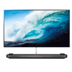 LG OLED65W7V Signature OLED HDR 4K Ultra HD Smart TV, 65 with Freeview Play, Picture-On-Wall Design & Dolby Atmos Sound Base Unit, Black & Titanium